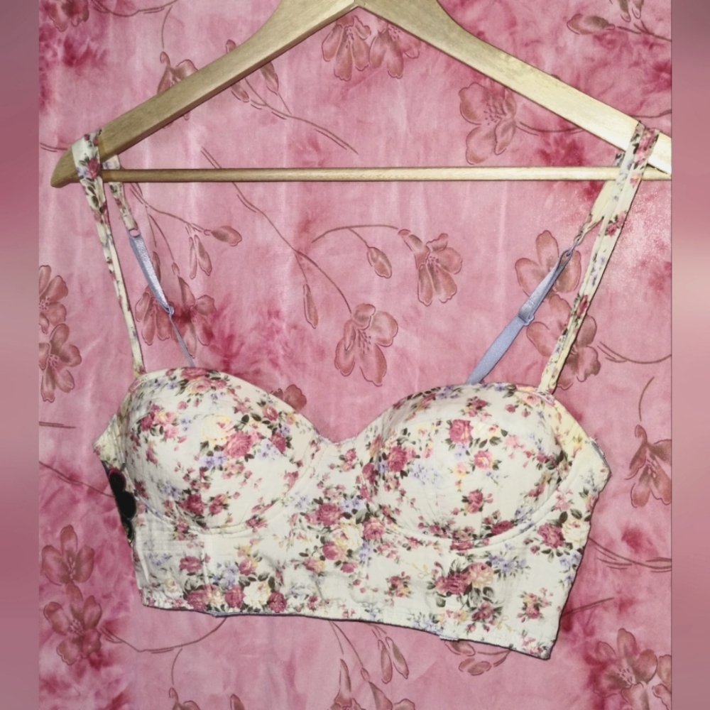 Vintage Free People Bustier Push-Up Bra